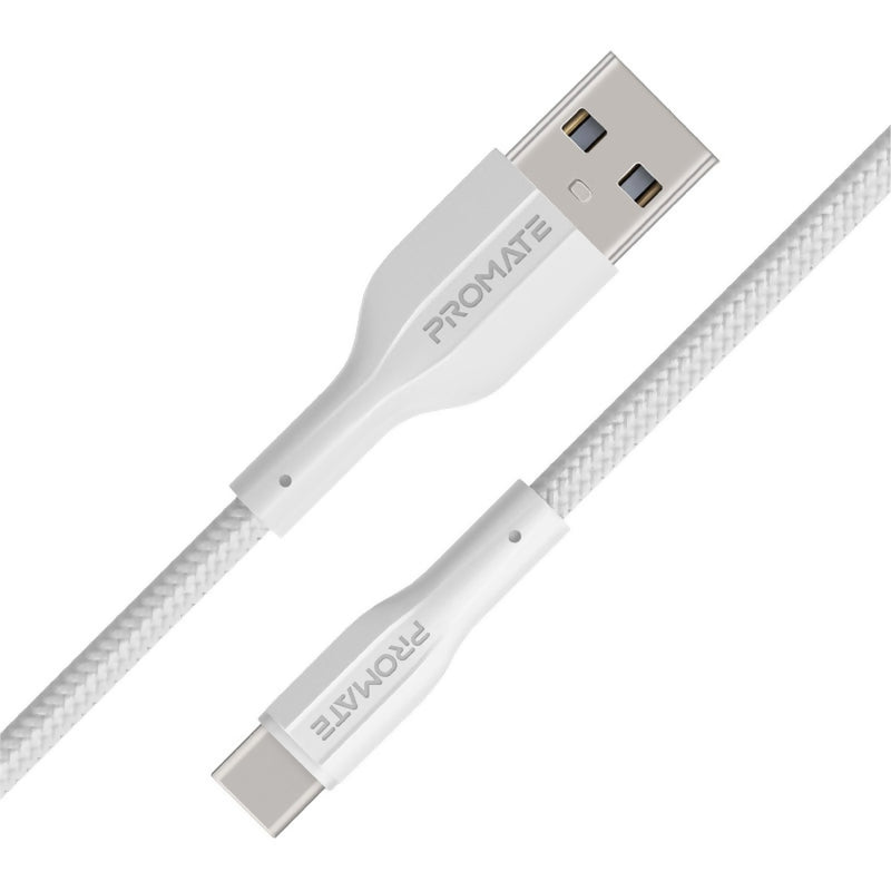 Promate USB-A to USB-C Data and Charging Cable 1m White
