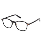 Square framed eyeglasses on a white background. 