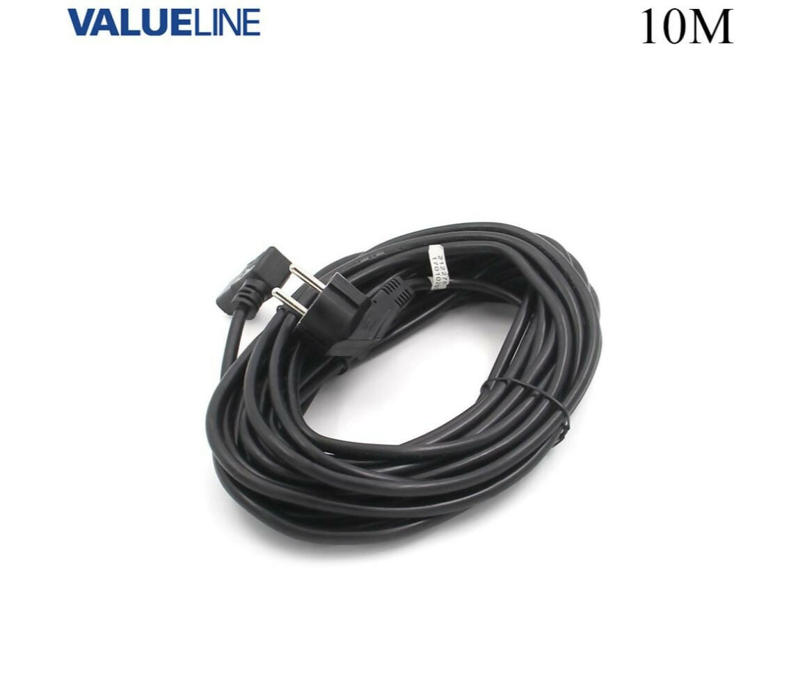 Power Cable | Schuko Plug - C13 | 3x0.75mm | 90 Degree | 10M | ValueLine