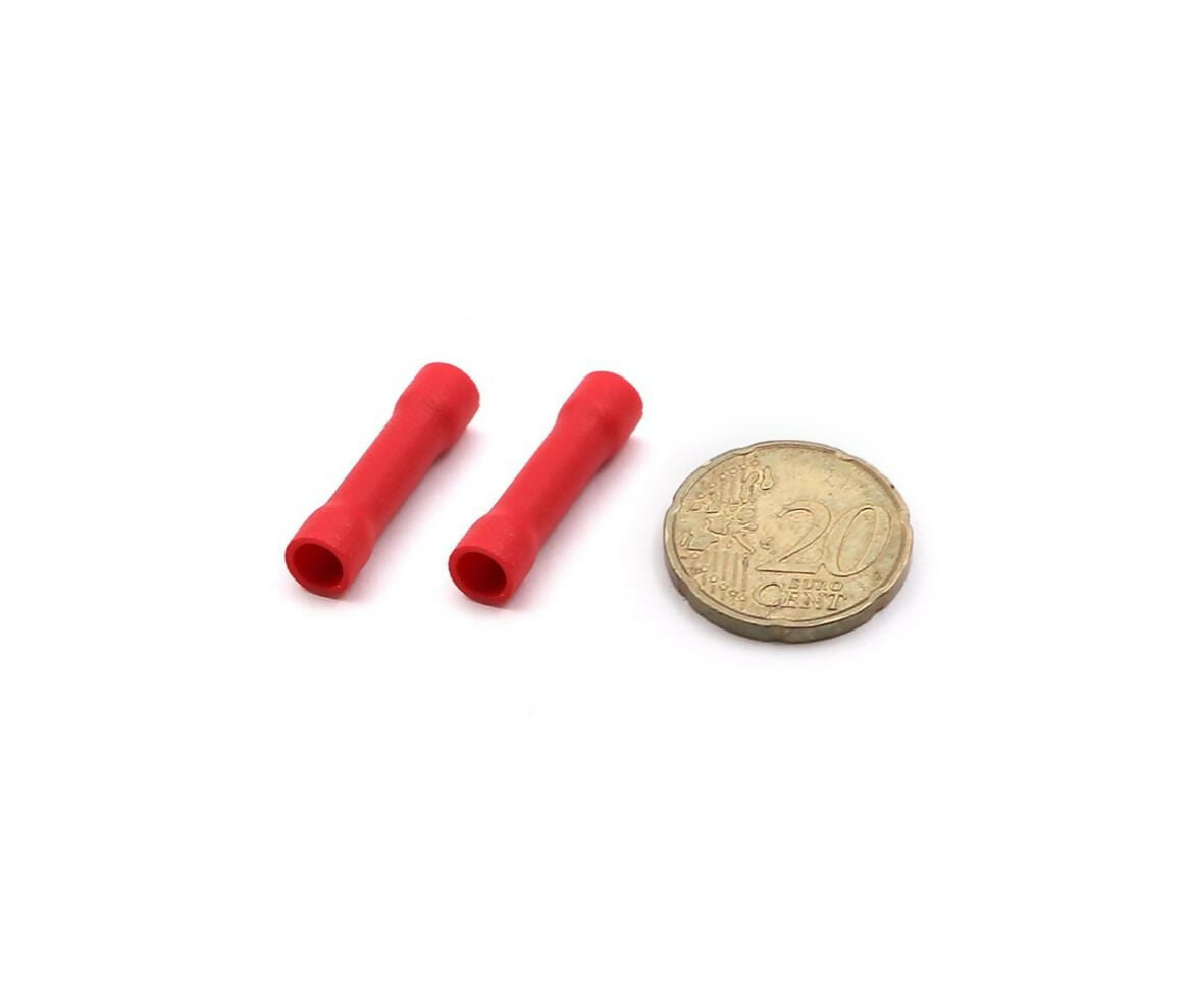 Cable Lugs Insulated | BV1 | Butt | 0.5-1.5mm | Red