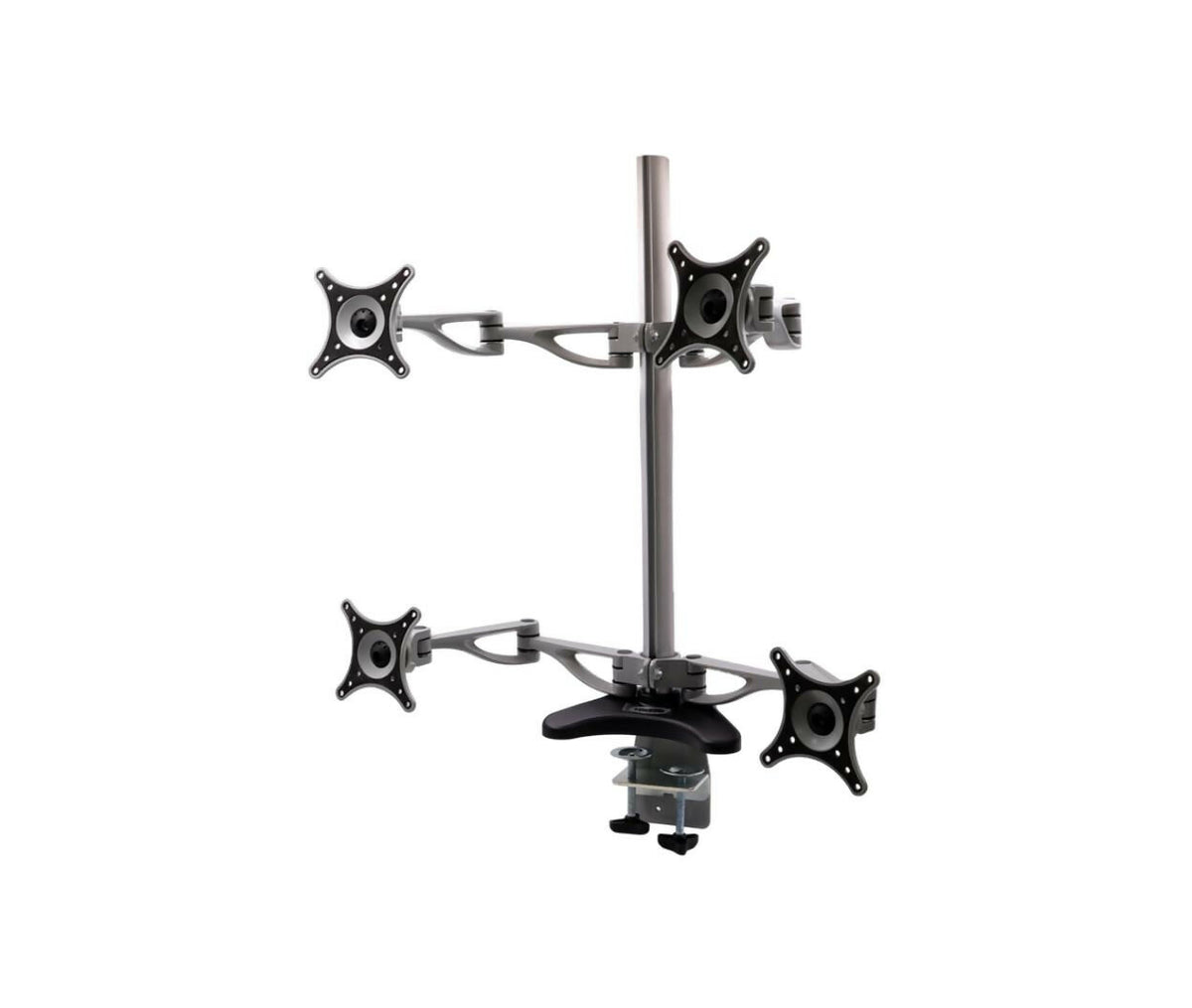 Bracket LCD | Desk Swivel | 4x LCD | Quad Arm | 10"~24" | 8Kg