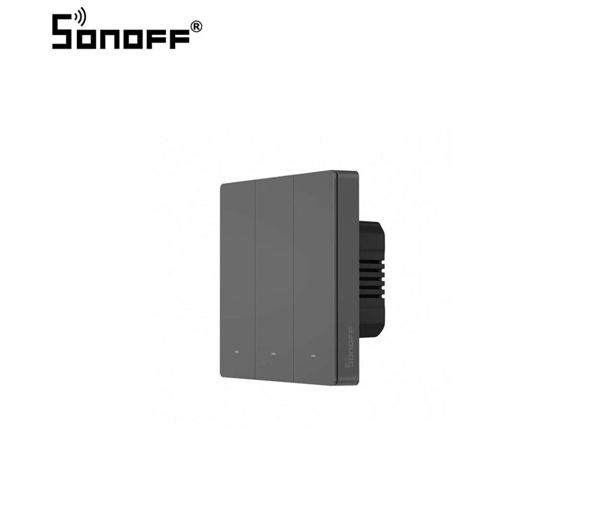 IoT Smart | WiFi Touch Switch 3-Gang | EU | Black | SonOff