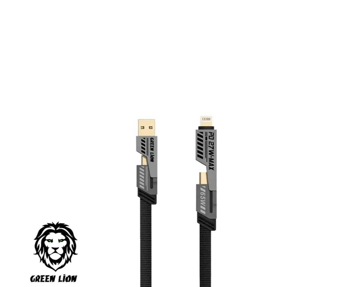 Mobile Cable | Data & Charging | USB-A & USB-C - USB-C & Lightning | 1.2M | Green Lion