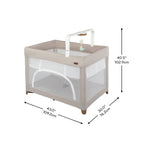 Evenflo: Eris One-Hand Playard with Bassinet – Coastal Coffee