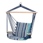 Hammock With Blue Stripes Hanging Chair for Outdoor Relaxation