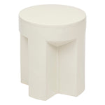 Ceramic Side Table — Round Stoneware Accent Table, D34 x H41 cm