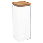 Square Storage Box with Bamboo Lid, 1.5L/2L