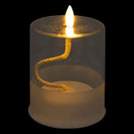 ANAIS LED Glass Candle with 3D Wick and Glittering Effect