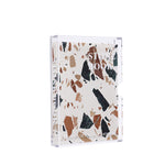 Pattern Stone Book Home Ornament, Marble Acrylic Decorative Accent