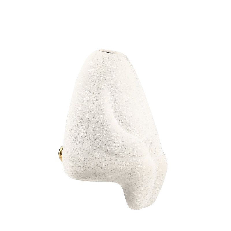 Sitting Rabbit Ceramic Vase - White, Whimsical Home Decor Accent