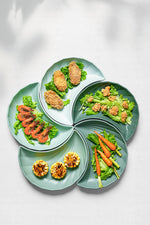 Set of 5 Irregular Ceramic Moon Plates - Creative Serveware