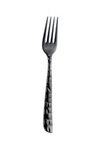 Dessert Fork - Stainless Steel Mirror Finish, Black Textured Handle, 18 cm