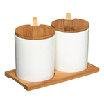 Ceramic Spices Jar + Bamboo Lid