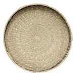 Decorative Tray Jada - Straw, Natural/Black, 35cm