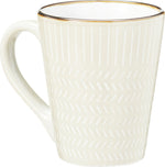 Stoneware Mug 300 ml Embossed Winter Garden Reactive Glaze