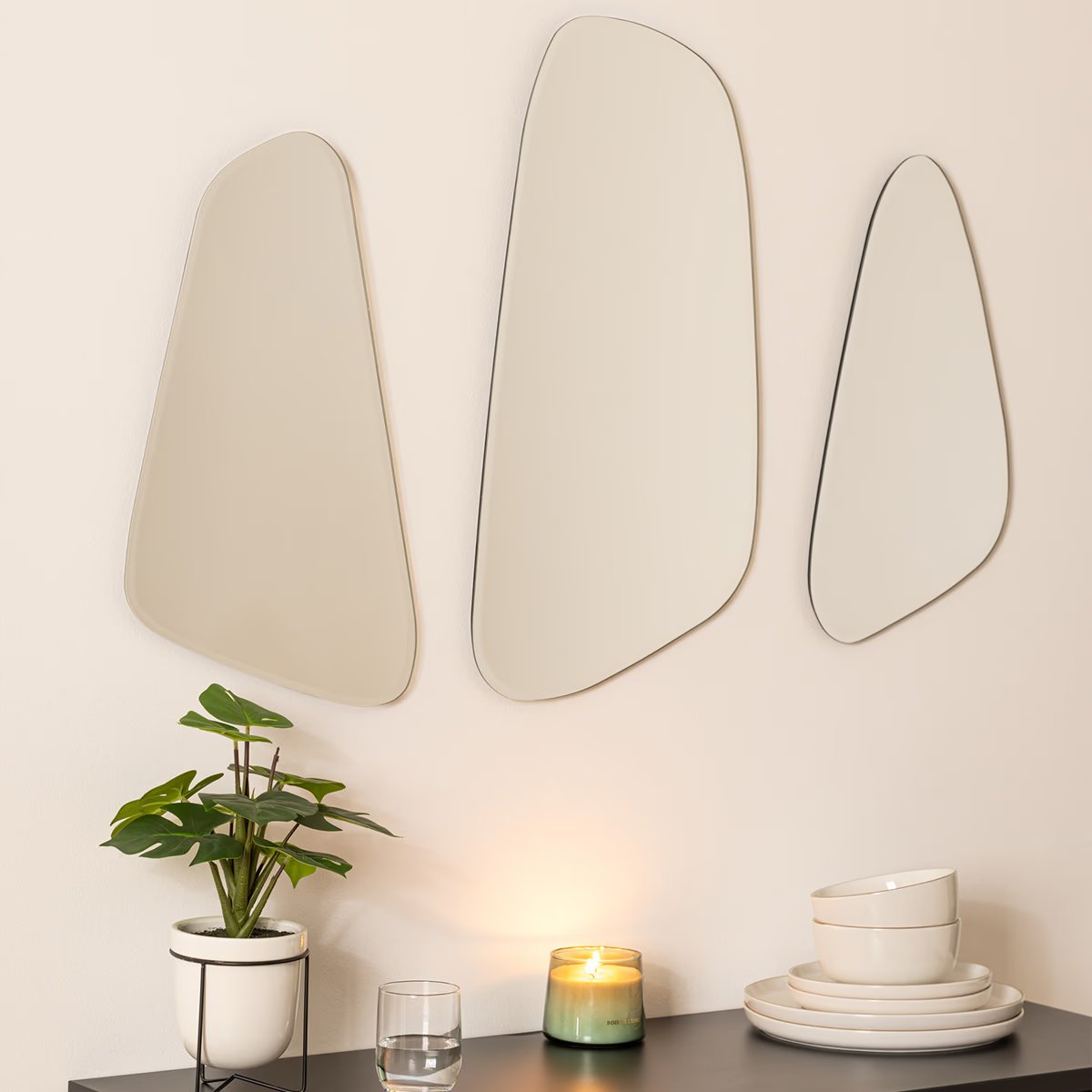 Set of 3 Aidan Organiser Mirrors