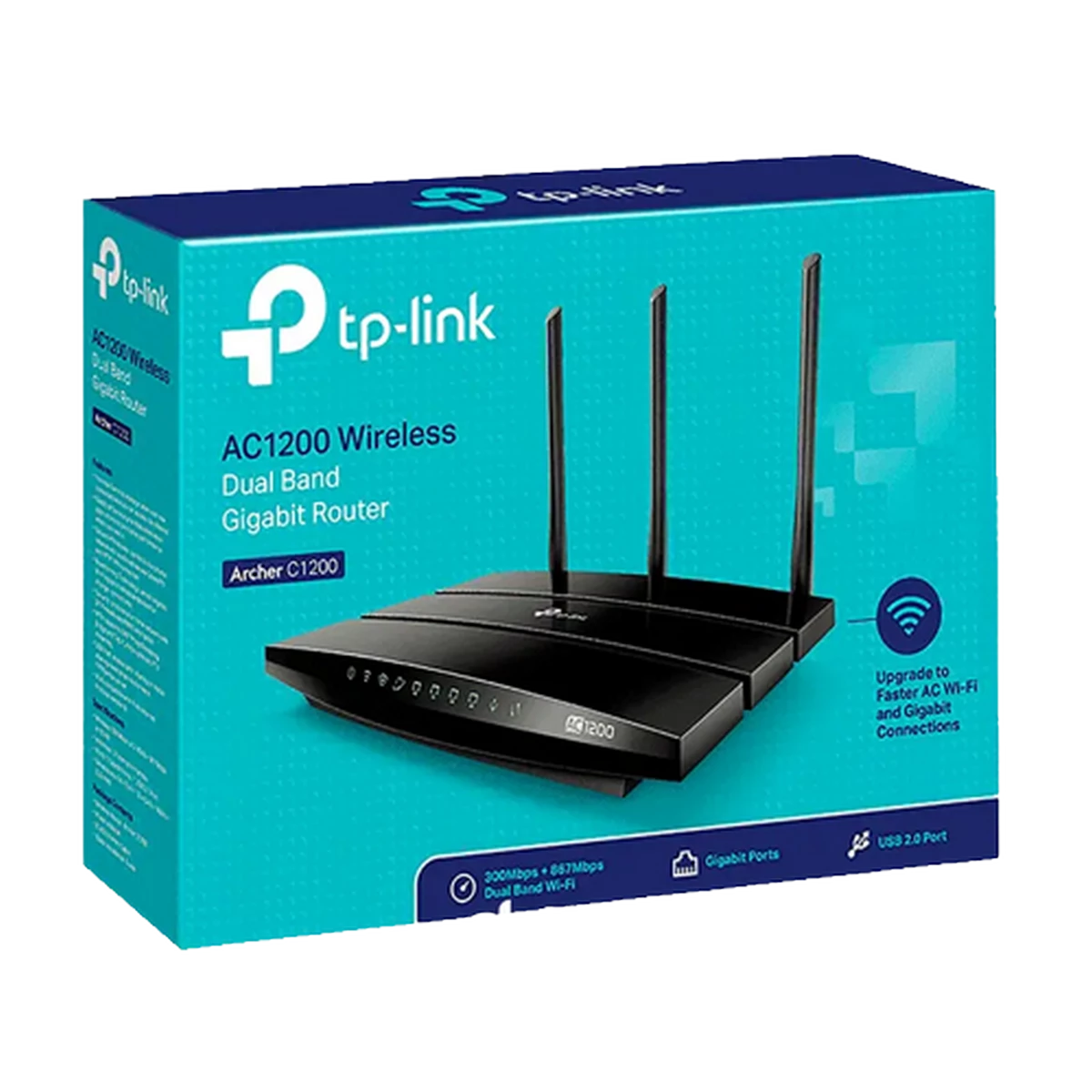 TP-Link Archer C1200 AC1200 Wireless Dual Band Gigabit Router - 1x USB2.0 - Black
