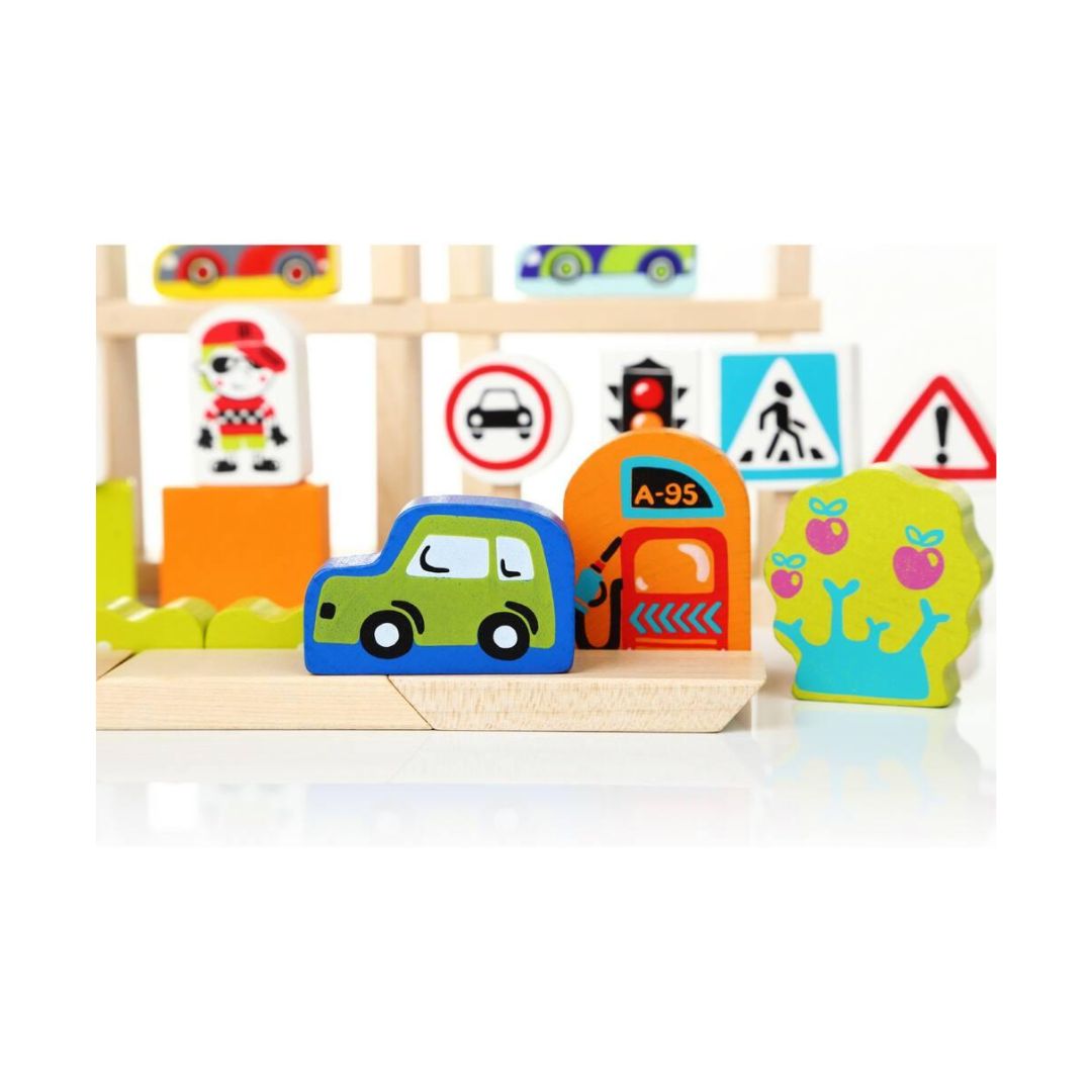 Atelier Du Bois Wooden Building Blocks Set 55 pcs