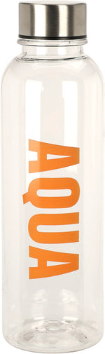 Transparent Water Bottle with Metal Screw Cap, 500ml