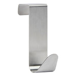 Set of 4 Stainless Steel Over-Door Hooks, Assorted Black & Silver