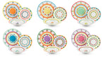 ARLES 18 PCS Porcelain Dinner Set - Floral Motifs