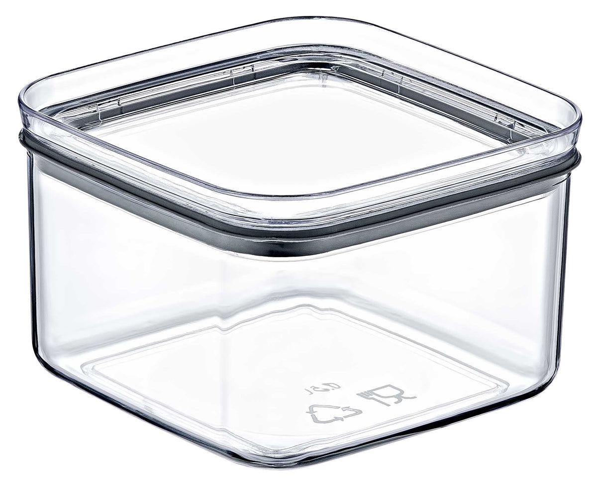Crystal Square Storage Container 0.5L Airtight Polystyrene Food Box