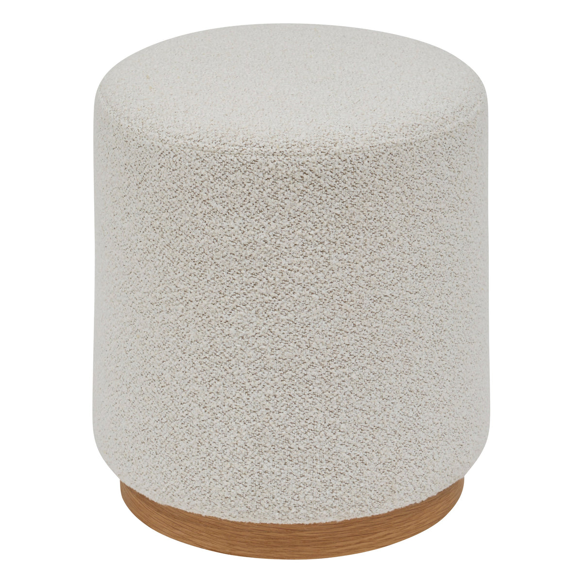Beanbag Pouf Nesky — Oeko-Tex Upholstered Round Pouf with Wood Base