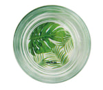 Foliage Water Glass - 340ml Transparent, Decorated Bottom