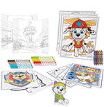 Crayola PAW Patrol coloring set with markers, coloring pages, and character stickers.