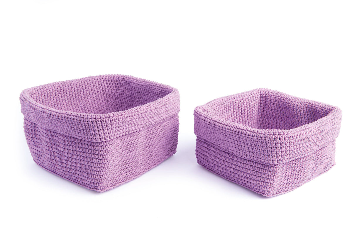 Set of 2 Rectangular Polypropylene Baskets