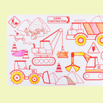 Superpetit Construction Coloring Placemat & 5 Markers