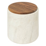 Cotton Jar Como – Polyresin Storage Jar with Wooden Lid, 10x11 cm