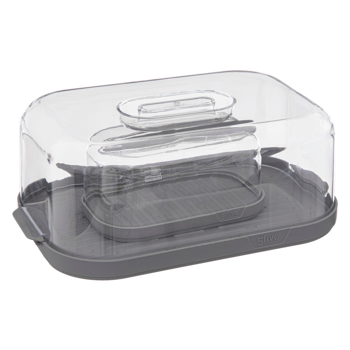 Fresh eat PS and PP Cheese Box & Butter Dish - Grey, 2-Piece