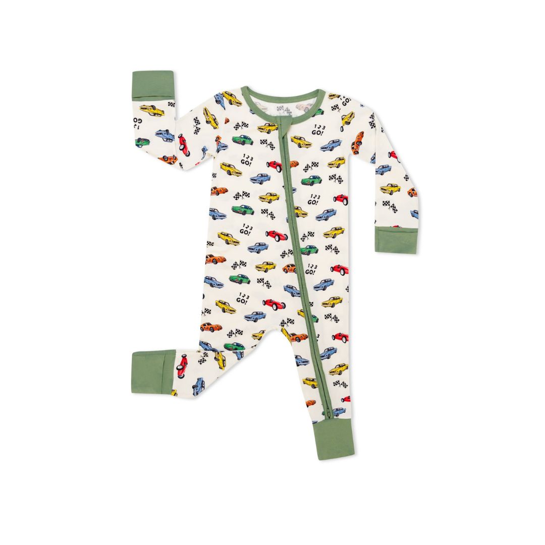 TeeJayz Cars Bamboo Zippy Onesie 9-12 Months