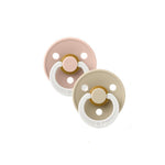 BIBS: Colour GLOW Latex Pacifiers - Blush + Vanilla (2 Pack)