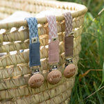 BIBS: Pacifier Clip Braided (Cloud / Iron)