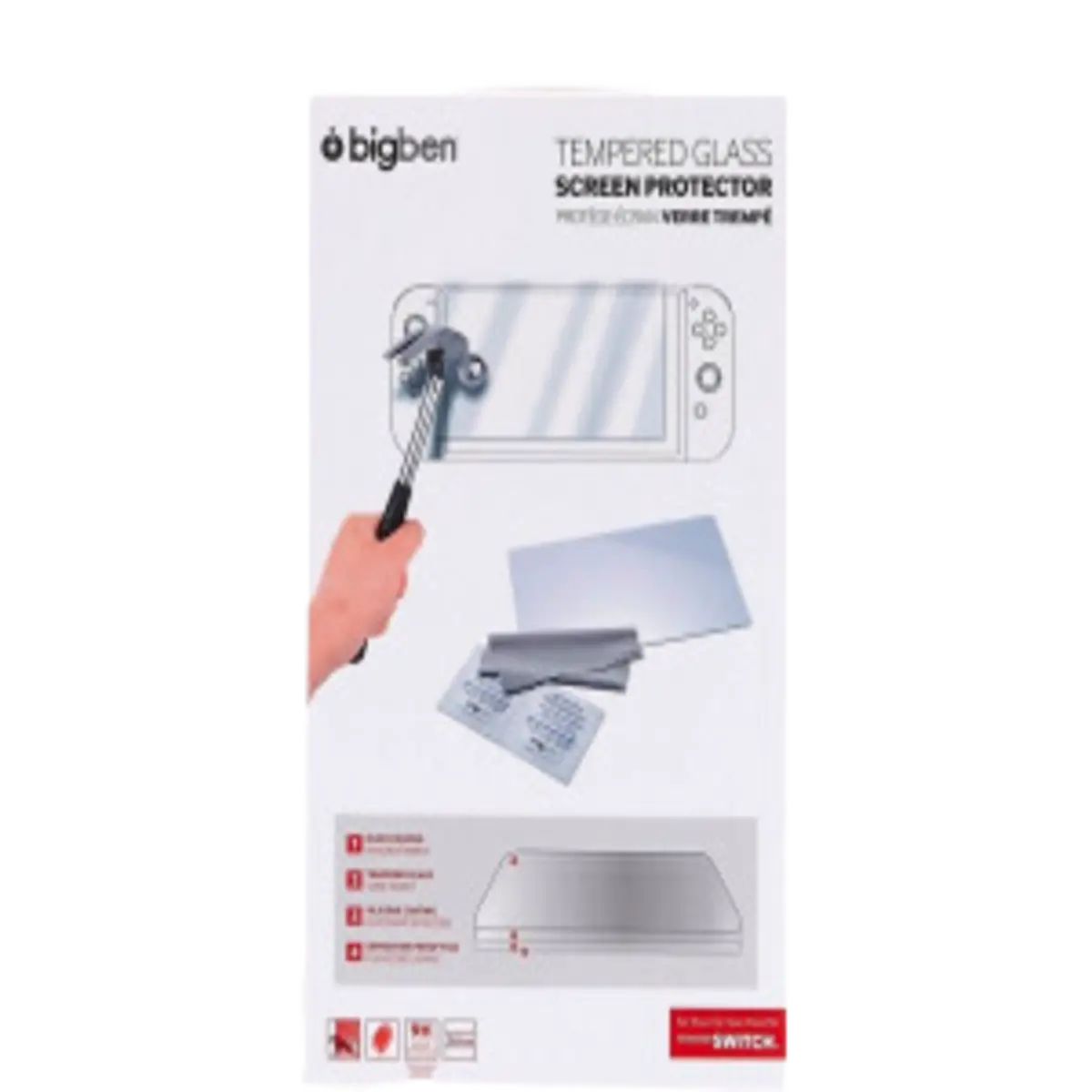 BigBen Tempered Glass Screen Protector For Nintendo Switch Lite - Crystal Clear Image