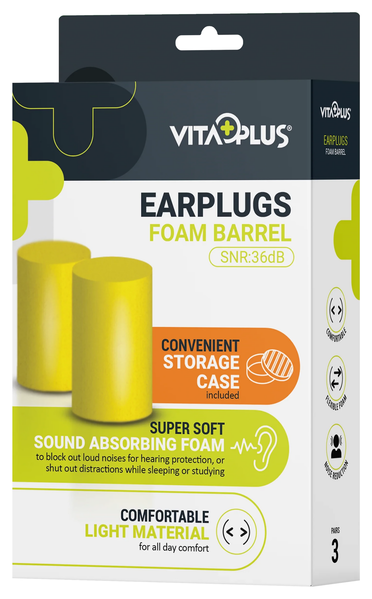 Earplugs- Foam ( Barrel) 3 Pairs