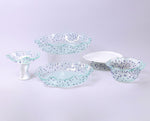 Handmade Glass Serving Plate with Colorful Pattern