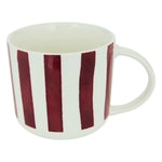 Mug Chéri 34 cl - Newbone Vertical Stripe Mug, White Handle