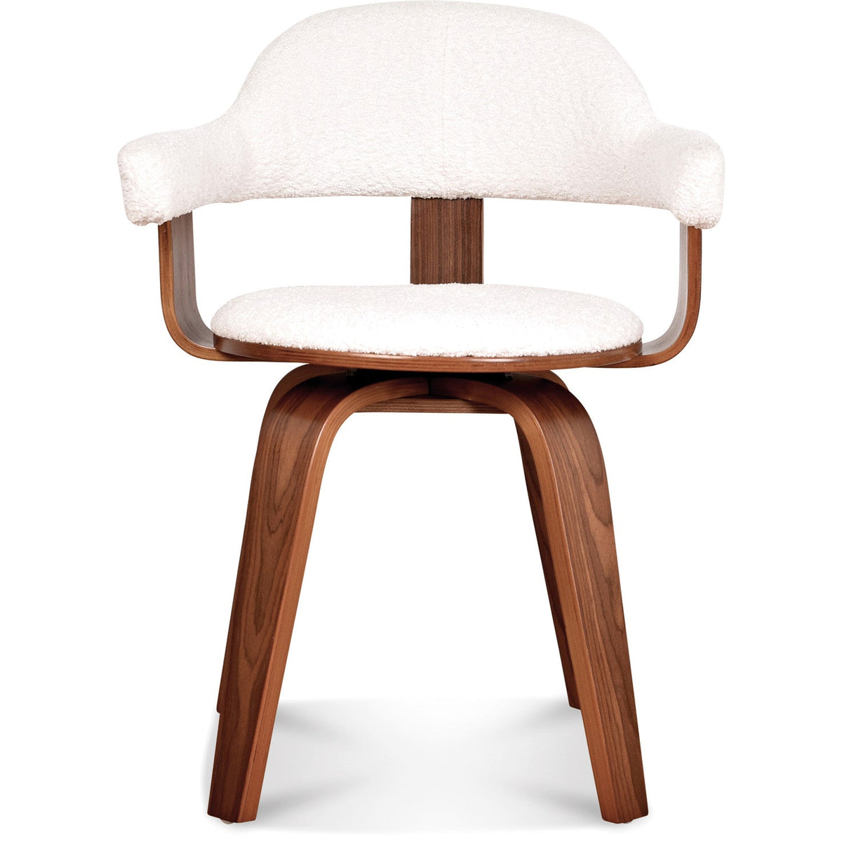Walny Swivel Chair Scandinavian Design Faux Terry Fabric Armchair