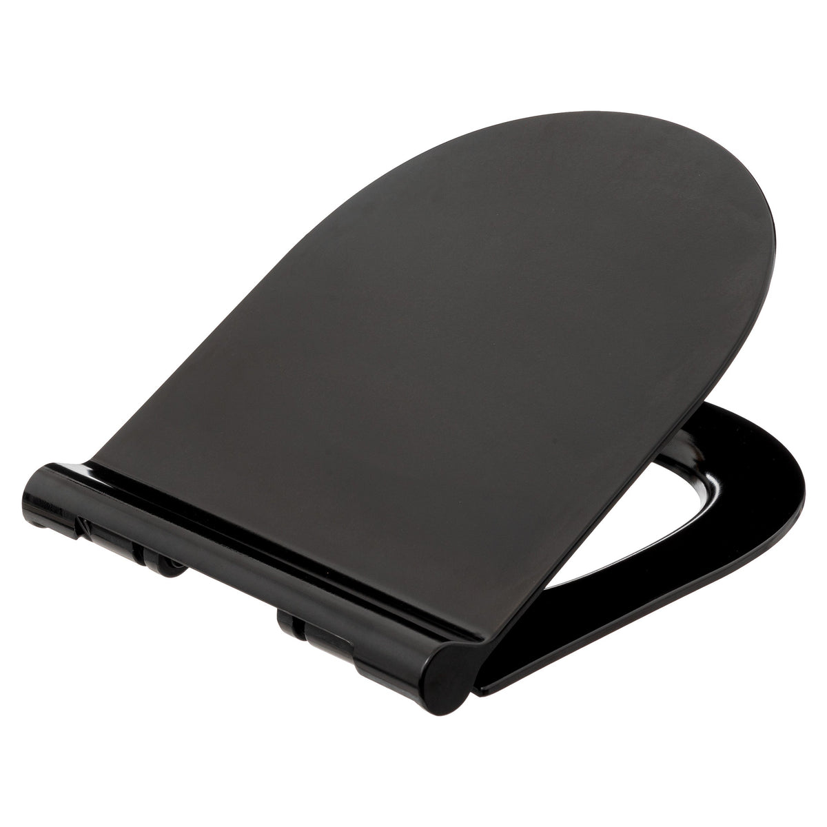 Soft Close Toilet Seat Thin, Universal Hinges, Oval Design