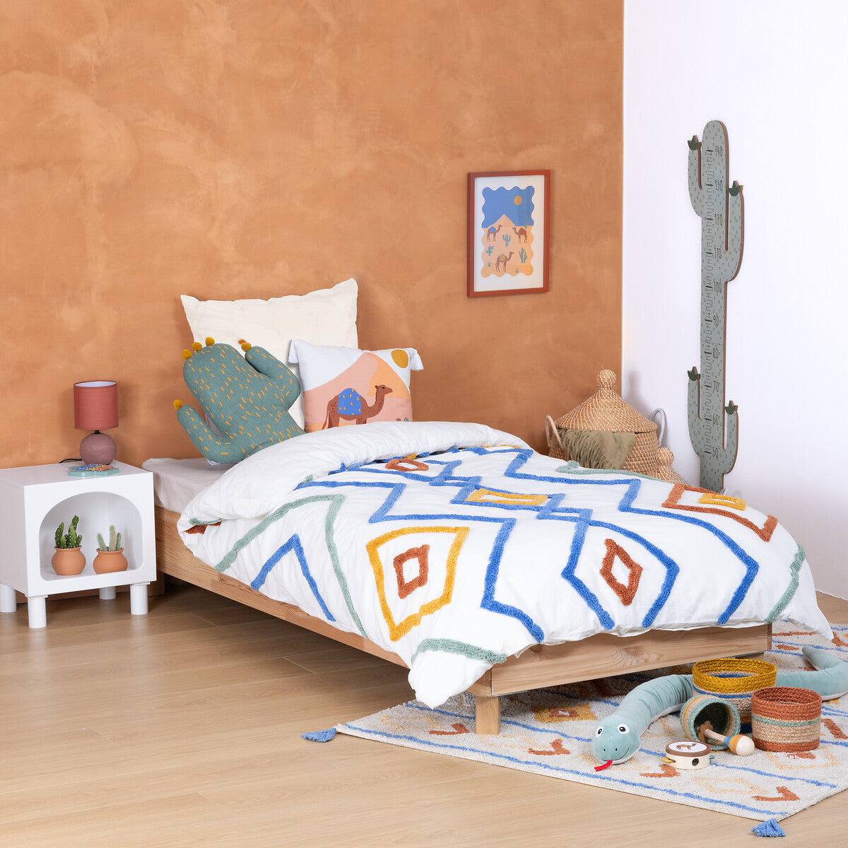 2-Piece Children's Bed Set "Adi" Washed Cotton Tufted Duvet Cover & Pillowcase