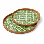 Round Willow Tray Set of 2 30 cm and 35 cm