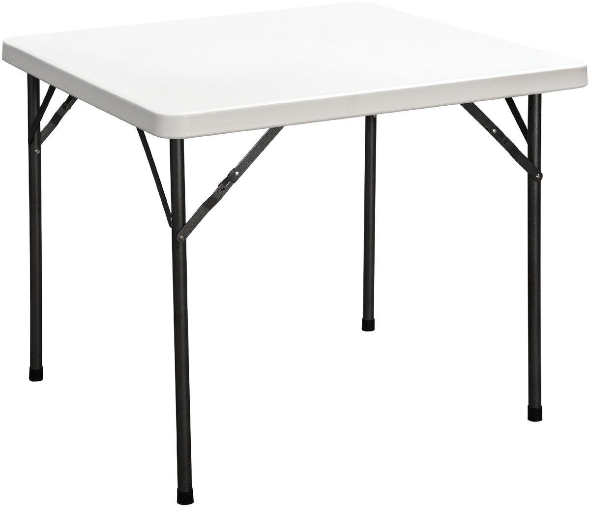 White Folding Square Table Heavy Duty 88x88x74 cm