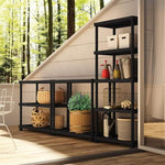 5 Plastic Shelving System, 90x40x175 cm, White