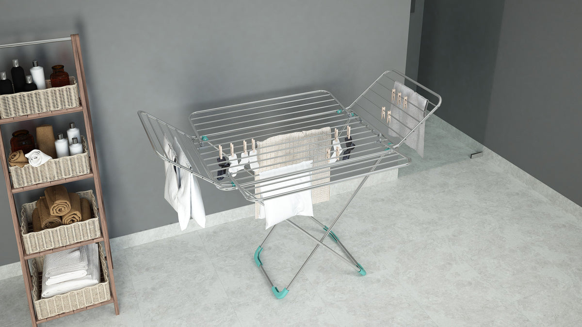 Drying Rack with 4 Wings Flower, Rustproof Aluminum, 30m Capacity