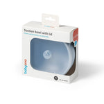 Silicone Suction Bowl With lid -Blue