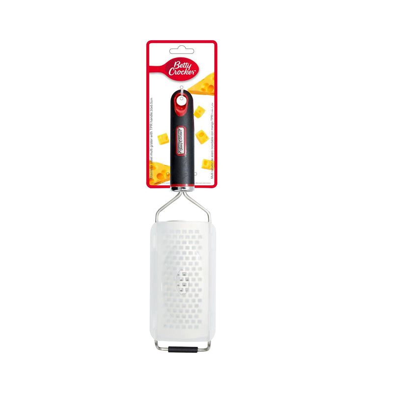 Betty Crocker Stainless Steel Grater (30CM) Black & Silver