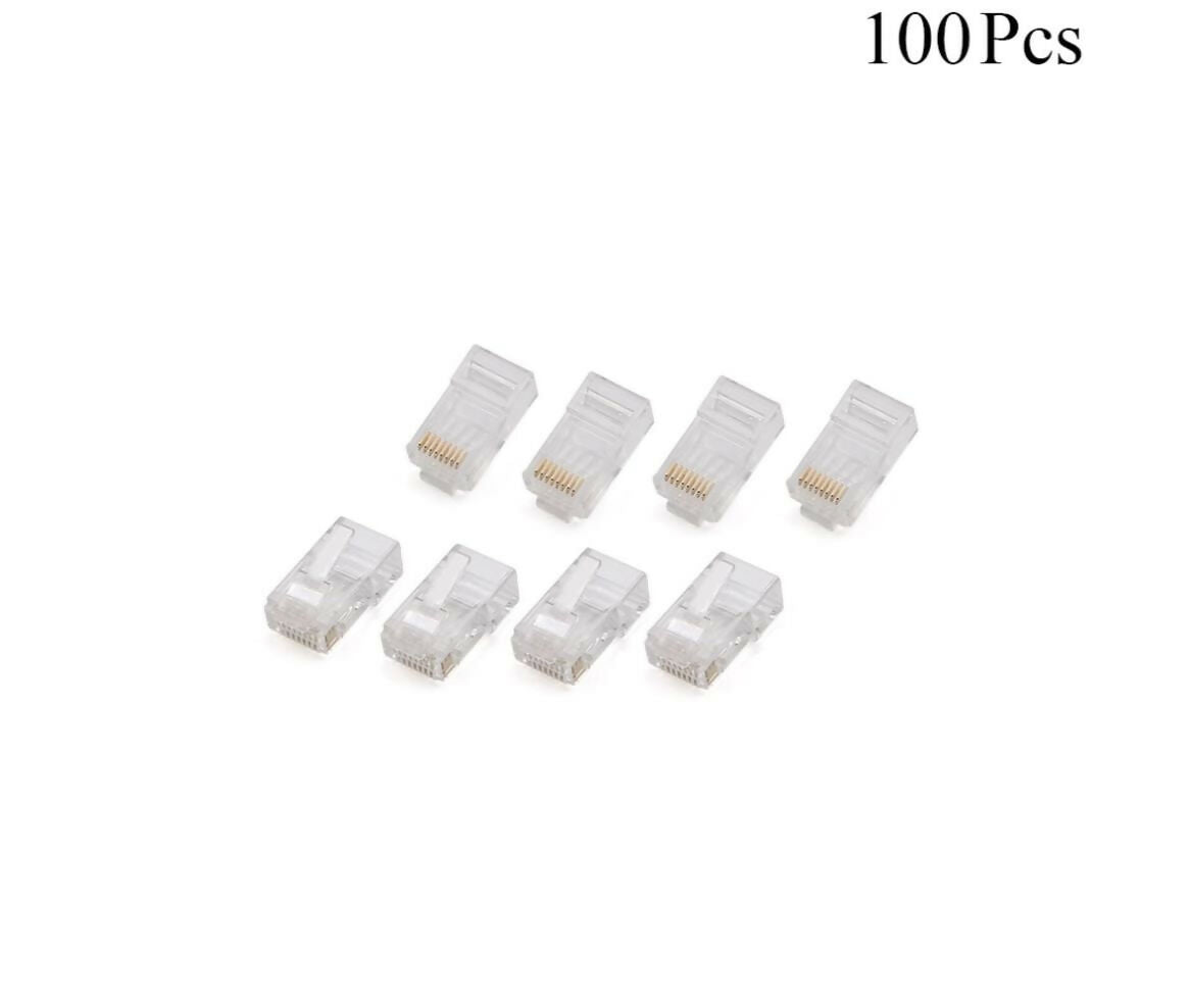 Network Plug | RJ45 CAT6 | 100pcs | Feed-Through